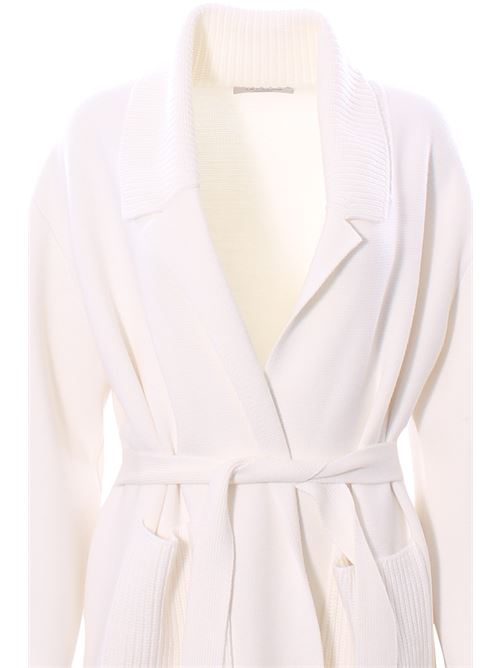 virgin wool coat with belt LA FILERIA | 23271/14271001